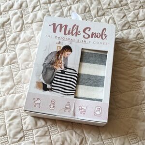NWT Milk Snob 5-in-1 Cover in Black and White Stripes
